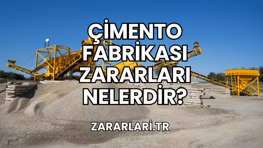 Çimento Fabrikası Zararları Nelerdir?