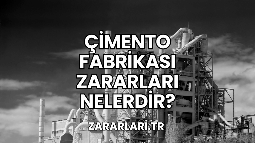 Çimento Fabrikası Zararları Nelerdir?