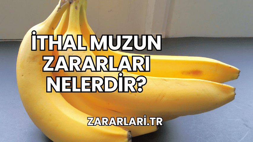 İthal Muzun Zararları Nelerdir?