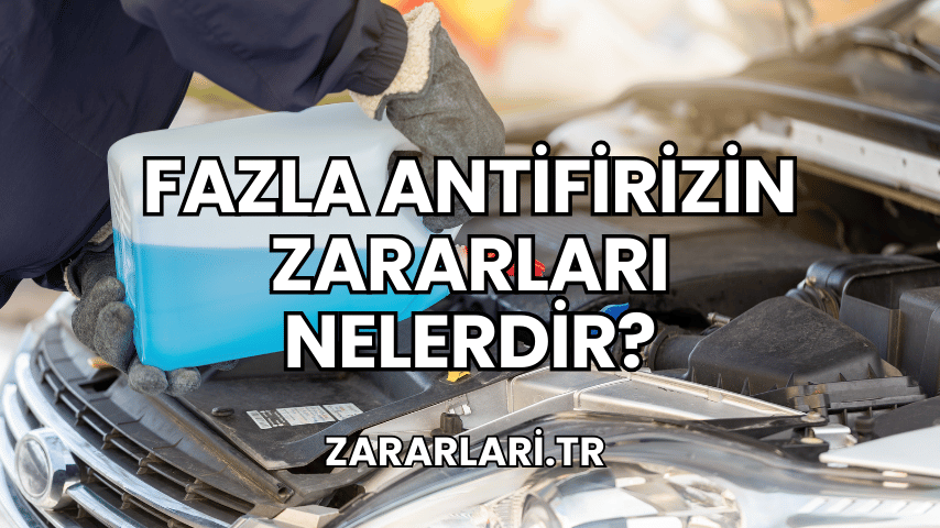 Fazla Antifirizin Zararları Nelerdir?