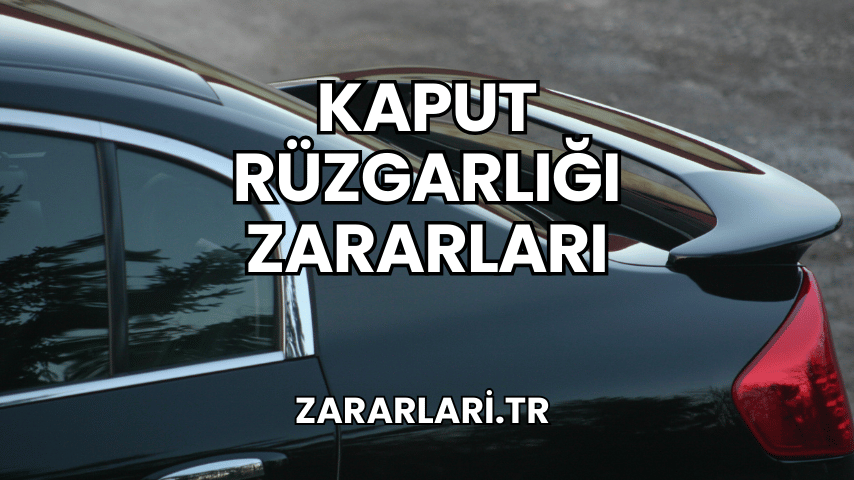 Kaput Rüzgarlığı Zararları